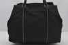 Authentic PRADA Vintage Nylon Tessuto Leather Tote Hand Bag Black 3107J