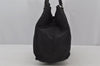 Authentic PRADA Vintage Nylon Tessuto Leather Tote Hand Bag Black 3107J