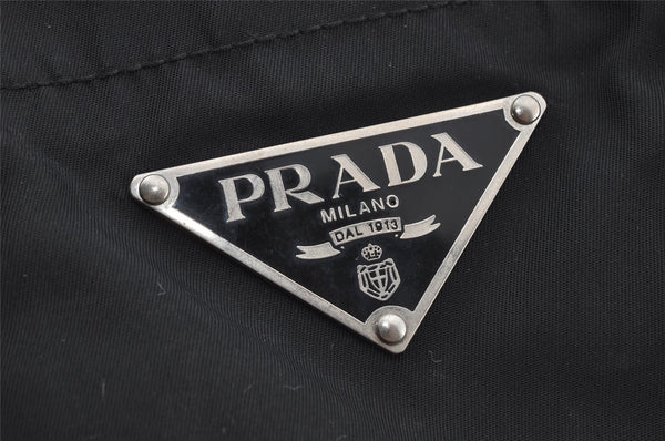 Authentic PRADA Vintage Nylon Tessuto Leather Tote Hand Bag Black 3107J