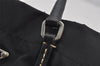 Authentic PRADA Vintage Nylon Tessuto Leather Tote Hand Bag Black 3107J