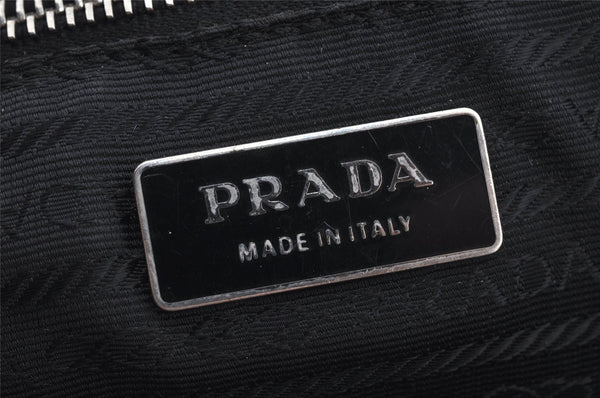 Authentic PRADA Vintage Nylon Tessuto Leather Tote Hand Bag Black 3107J