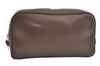 Authentic GUCCI Vintage Clutch Hand Bag Purse Leather Brown 3107K