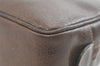 Authentic GUCCI Vintage Clutch Hand Bag Purse Leather Brown 3107K