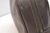 Authentic GUCCI Vintage Clutch Hand Bag Purse Leather Brown 3107K