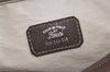 Authentic GUCCI Vintage Clutch Hand Bag Purse Leather Brown 3107K