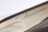 Authentic GUCCI Vintage Clutch Hand Bag Purse Leather Brown 3107K