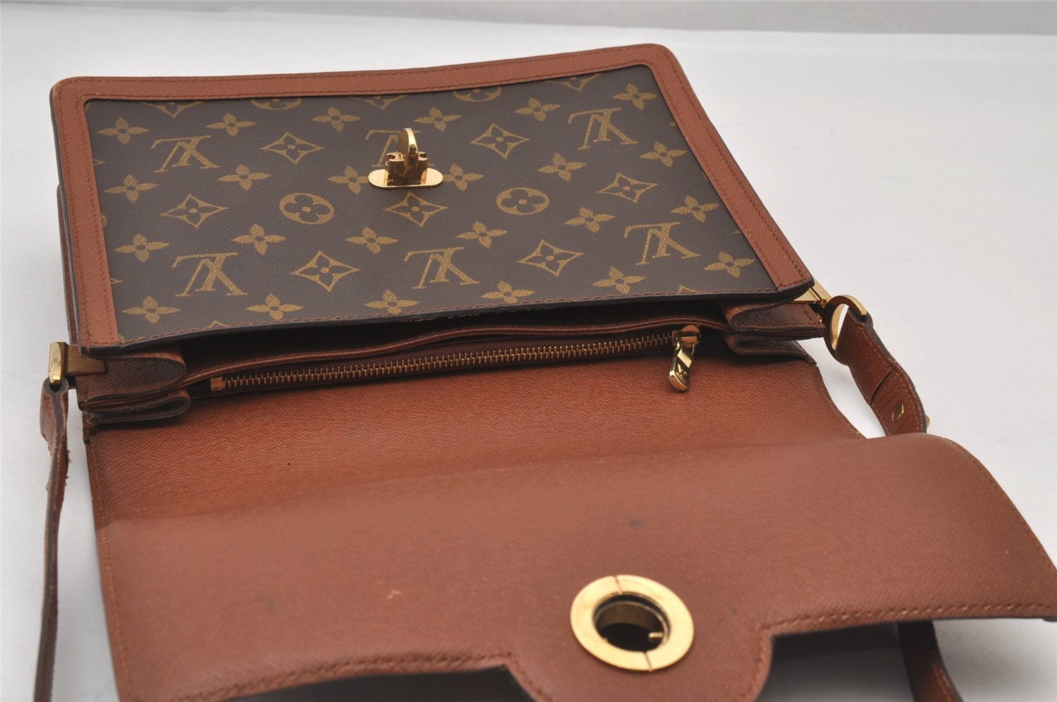 Authentic Louis Vuitton Monogram Raspail Shoulder Cross Body Bag M51372 LV 3108I