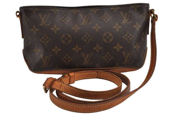 Authentic Louis Vuitton Monogram Trotteur Shoulder Cross Bag M51240 Junk 3108J