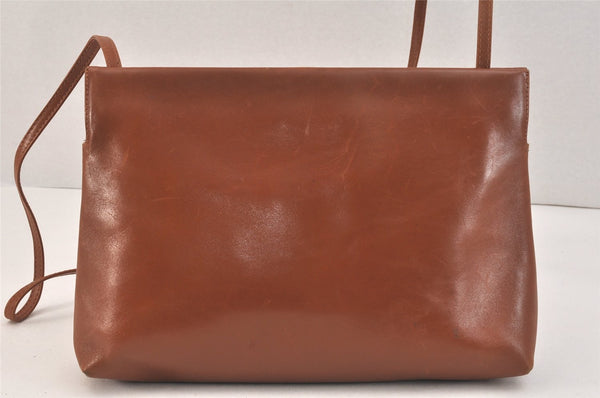 Authentic Salvatore Ferragamo Vara Shoulder Cross Bag Leather Brown SF 3108K