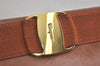 Authentic Salvatore Ferragamo Vara Shoulder Cross Bag Leather Brown SF 3108K