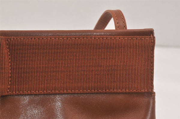 Authentic Salvatore Ferragamo Vara Shoulder Cross Bag Leather Brown SF 3108K