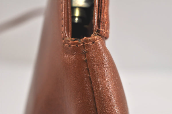 Authentic Salvatore Ferragamo Vara Shoulder Cross Bag Leather Brown SF 3108K