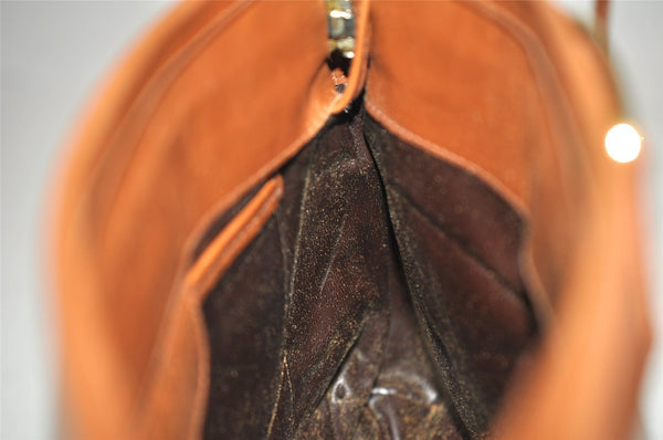 Authentic Salvatore Ferragamo Vara Shoulder Cross Bag Leather Brown SF 3108K