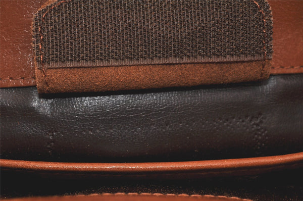 Authentic Salvatore Ferragamo Vara Shoulder Cross Bag Leather Brown SF 3108K