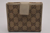 Authentic GUCCI Web Sherry Line Princy GG Canvas Wallet 167465 Brown Junk 3110J