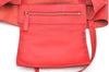 Authentic CELINE Horizontal Cabas Vintage Shoulder Tote Bag Leather Red 3111I