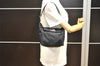 Authentic FENDI Vintage Shoulder Hand Bag Purse Nylon Leather Black 3112I