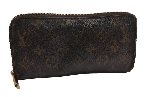 Authentic Louis Vuitton Monogram Zippy Long Wallet Purse M60017 LV Junk 3112J