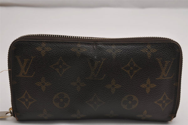 Authentic Louis Vuitton Monogram Zippy Long Wallet Purse M60017 LV Junk 3112J