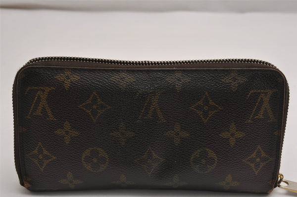 Authentic Louis Vuitton Monogram Zippy Long Wallet Purse M60017 LV Junk 3112J