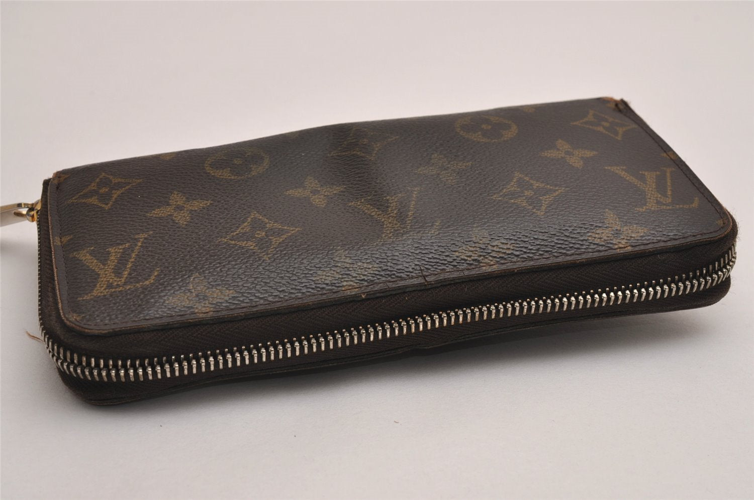 Authentic Louis Vuitton Monogram Zippy Long Wallet Purse M60017 LV Junk 3112J