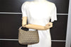 Authentic FENDI Vintage Zucchino Hand Bag Purse Canvas Leather Brown Junk 3112K