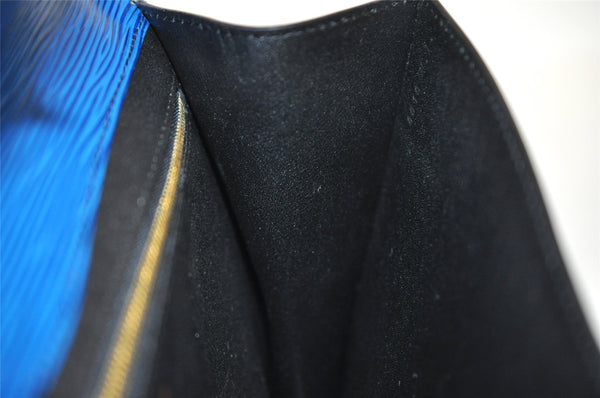 Authentic Louis Vuitton Epi Montaigne 27 Clutch Hand Bag Blue M52655 LV 3113I