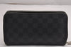 Authentic Louis Vuitton Damier Graphite Zippy Organizer Wallet N63077 Junk 3113J