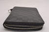 Authentic Louis Vuitton Damier Graphite Zippy Organizer Wallet N63077 Junk 3113J