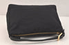 Authentic FENDI Zebra Pattern Hand Bag Purse Canvas Leather Black 3114K