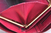 Authentic Louis Vuitton Vernis Portefeuille Viennois Wallet Red M91254 LV 3115F