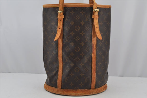 Authentic Louis Vuitton Monogram Bucket GM Shoulder Tote Bag M42236 Junk 3115J