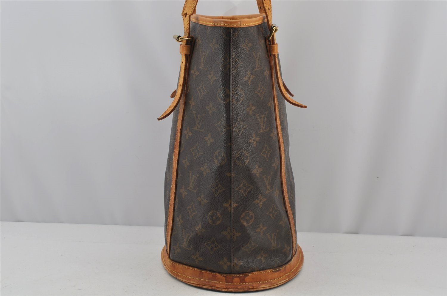 Authentic Louis Vuitton Monogram Bucket GM Shoulder Tote Bag M42236 Junk 3115J