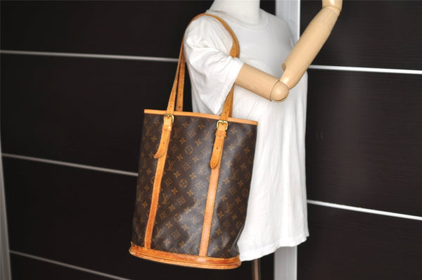 Authentic Louis Vuitton Monogram Bucket GM Shoulder Tote Bag M42236 Junk 3115J
