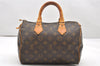 Authentic Louis Vuitton Monogram Speedy 25 Boston Hand Bag M41528 LV 3117K