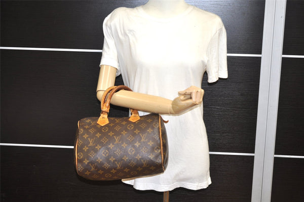 Authentic Louis Vuitton Monogram Speedy 25 Boston Hand Bag M41528 LV 3117K