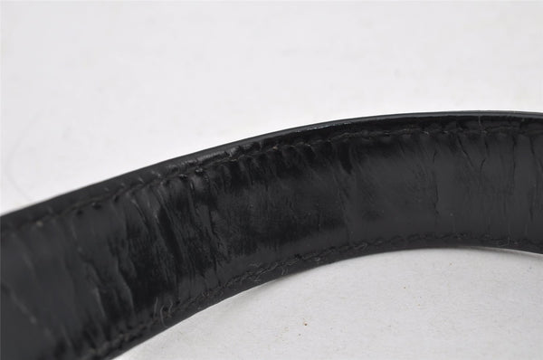 Authentic GUCCI Vintage Shoulder Hand Bag Purse Enamel Black Junk 3118J