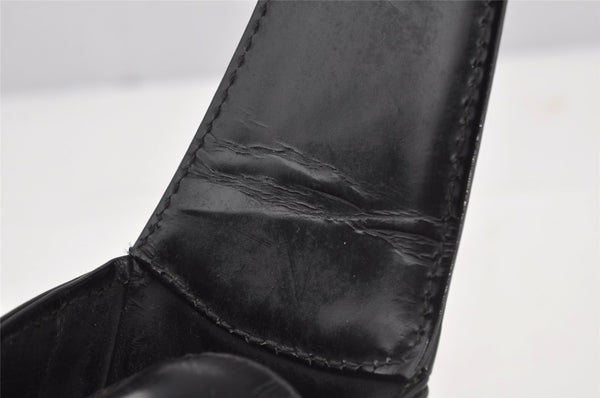 Authentic GUCCI Vintage Shoulder Hand Bag Purse Enamel Black Junk 3118J