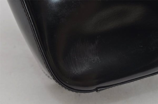 Authentic GUCCI Vintage Shoulder Hand Bag Purse Enamel Black Junk 3118J