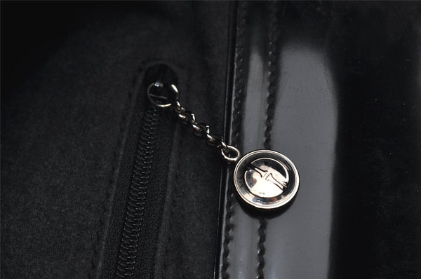 Authentic GUCCI Vintage Shoulder Hand Bag Purse Enamel Black Junk 3118J