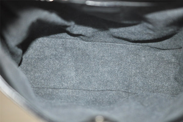 Authentic GUCCI Vintage Shoulder Hand Bag Purse Enamel Black Junk 3118J