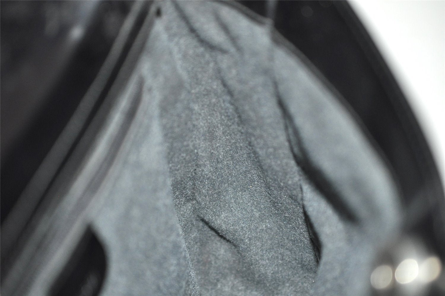 Authentic GUCCI Vintage Shoulder Hand Bag Purse Enamel Black Junk 3118J