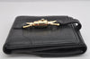 Authentic GUCCI Jackie Horsebit Motif Leather Bifold Wallet 141435 Black 3118K