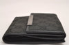 Authentic GUCCI Vintage Bifold Wallet Purse GG Canvas Leather 112664 Black 3119J