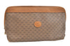 Authentic GUCCI Micro GG PVC Leather Clutch Hand Bag Purse Brown Junk 3119K