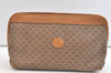 Authentic GUCCI Micro GG PVC Leather Clutch Hand Bag Purse Brown Junk 3119K