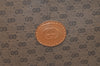 Authentic GUCCI Micro GG PVC Leather Clutch Hand Bag Purse Brown Junk 3119K