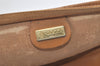 Authentic GUCCI Micro GG PVC Leather Clutch Hand Bag Purse Brown Junk 3119K