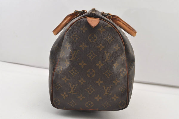 Authentic Louis Vuitton Monogram Speedy 35 Hand Boston Bag M41524 LV 3121J