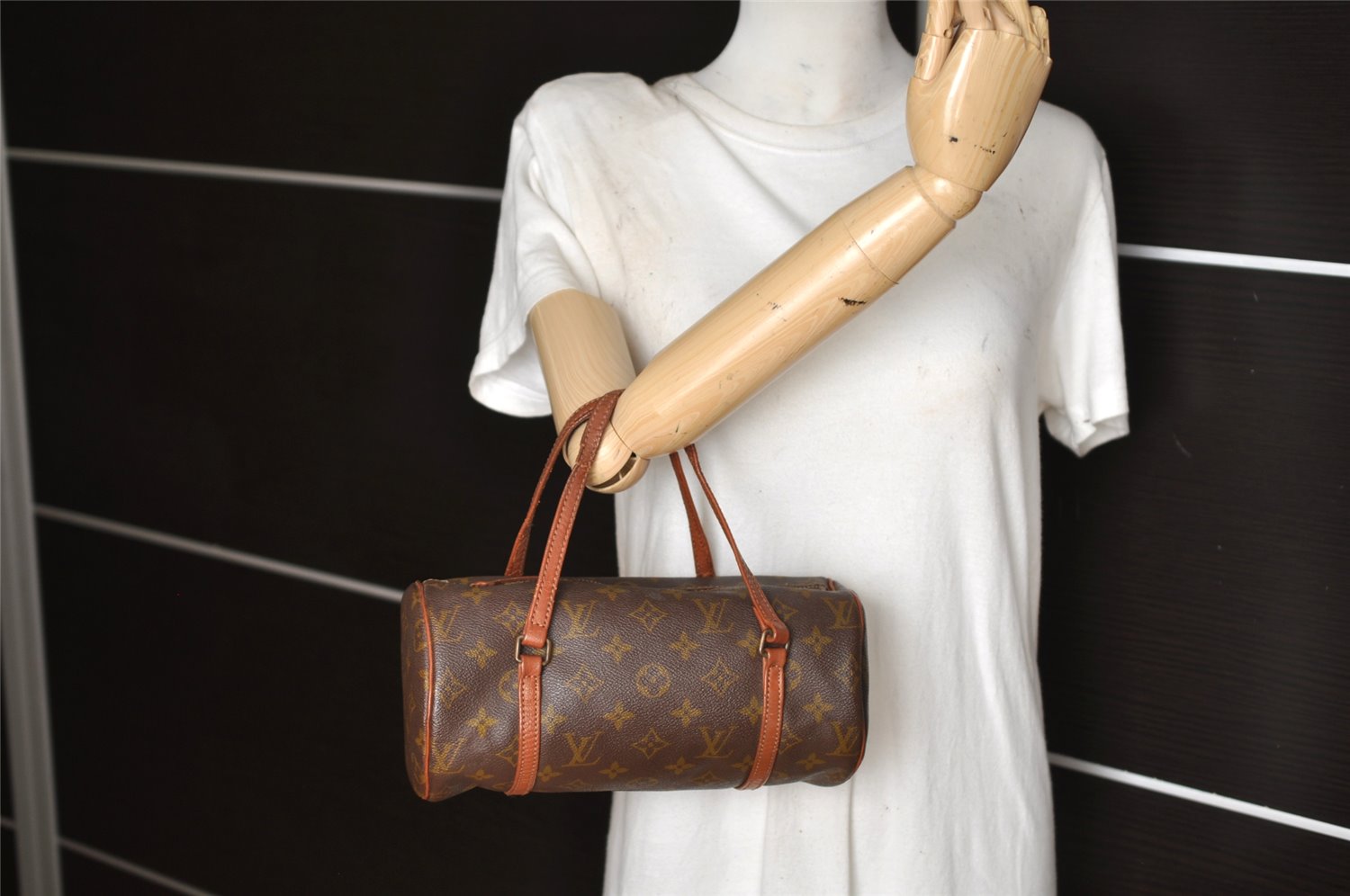 Authentic Louis Vuitton Monogram Papillon 26 Hand Bag Old Model LV Junk 3121K